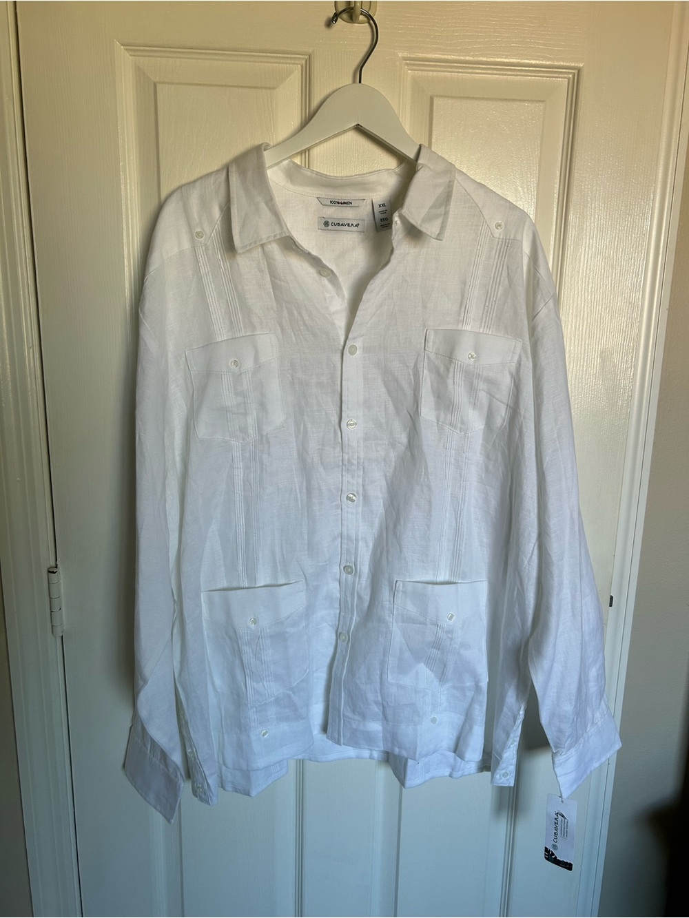 Cubavera White Lightweight 100% Linen Shirt Jacket Men’s XXL